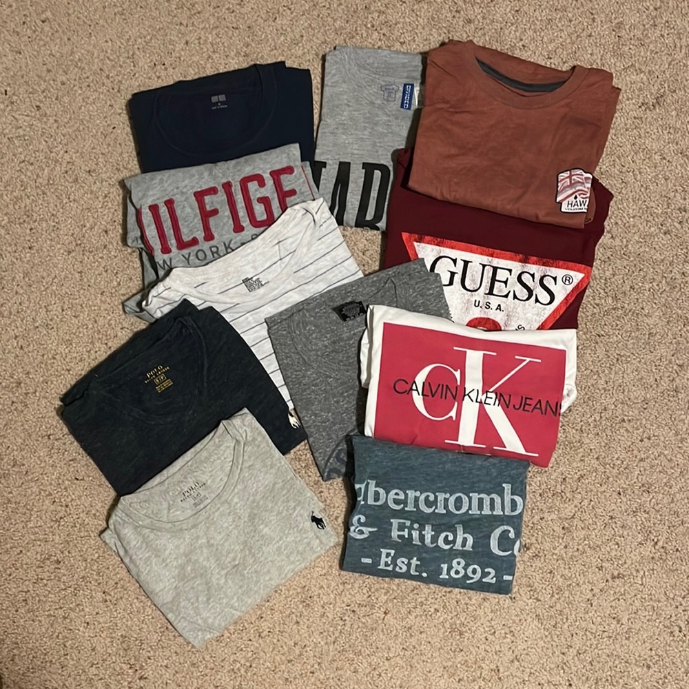 Tee shirt combo (ralph Lauren, CK, obey, guess, H&M, A&F, volcom)